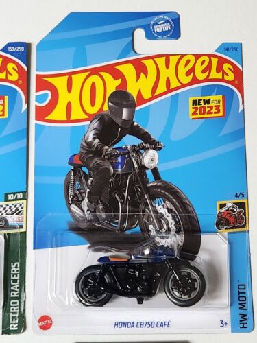 4 2022 Hot Wheels Motorcycles Honda CB750 Super Cub Ducati DesertX BMW R Nine T - Picture 3 of 10