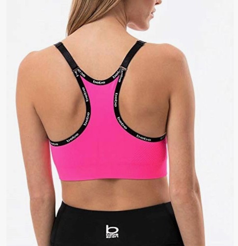 bebe Sport Women's Seamless Strappy Racer Back Style Sport Bra Size Large - Picture 3 of 3