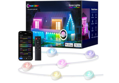 Pak Permanent Outdoor Lights, 50FT Smart RGB+IC LED Lights for House - IP67 Wate