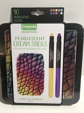 Crayola - 10 Crayola Signature Pearlescent Cream Sticks (Luxe Colors) New Sealed