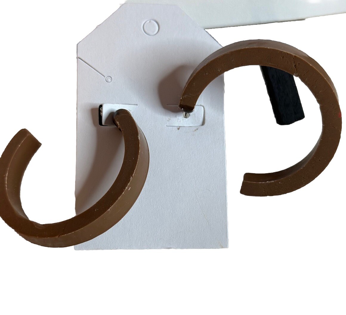 Handcrafted Polymer Clay Hoop Earrings with Free Shipping-image