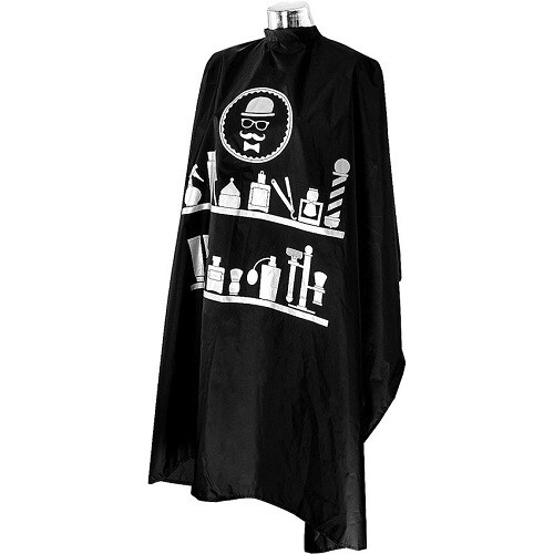 DMI Barber Tools Cape - Black/silver