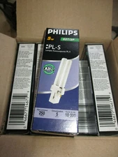 CASE OF 10 NEW Philips PL-S 5W/827/2P 2 Pin Base Compact Fluorescent PLS 5W 827
