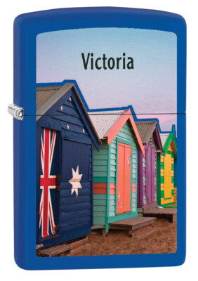 New Genuine ZIPPO Windproof Lighter Brighton Beach Box Victoria Blue