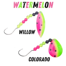 Watermelon Worm Harness Spinner Lure for Fishing and Targets WALLEYE