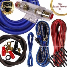 Complete 2000W 4 Gauge Car Amplifier Installation Wiring Kit Amp PK1 4 Ga Blue
