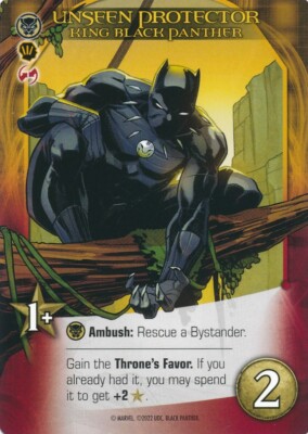 KING BLACK PANTHER Upper Deck Marvel Legendary BLACK PANTHER UNSEEN PROTECTOR
