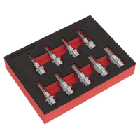 Sechskant Bit Set 9Pc 1Cmsq Drive - Metrisch - Sealey AK6240 Neu