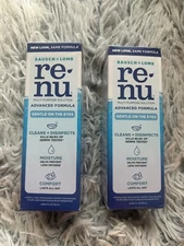 2PK Bausch & Lomb Re-nu Advanced Formula Multi-Purpose Solution 4oz ea Exp9/25