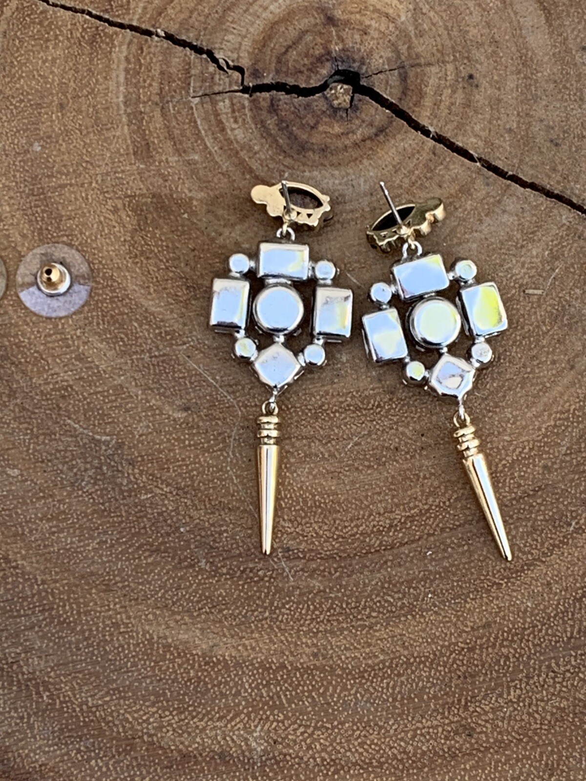 Statement Drop Dangle Earrings Rhinestone Crystal… - image 5