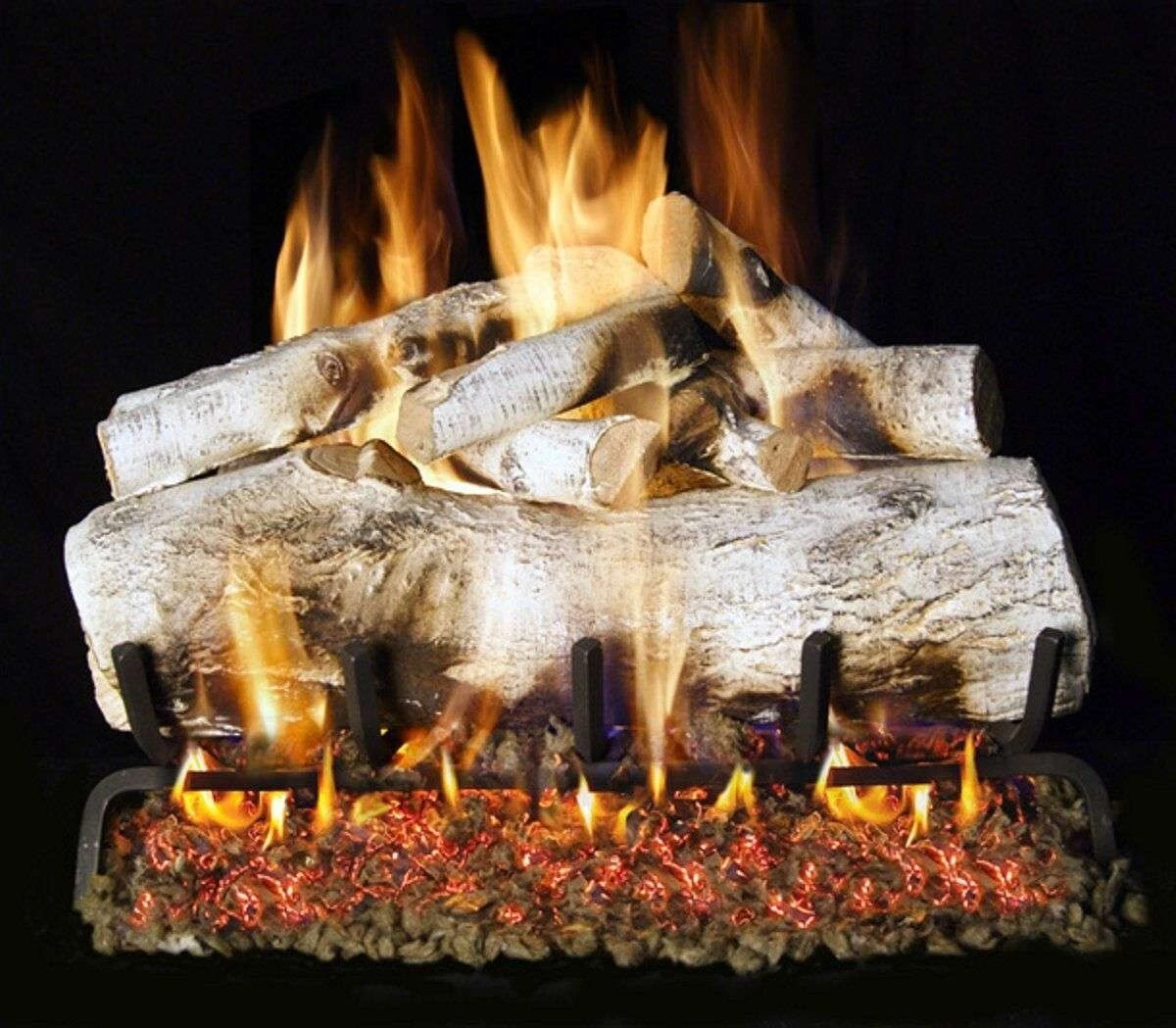 Open Box* RH Peterson Real Fyre MBW-24 24” Rustic Oak Log Set with G45  Burner | eBay