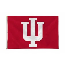 Indiana Hoosiers Red Background Team Logo Flag 3x5 FT Banner