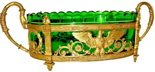 Antique Large 19th c FRENCH ormolu bronze and crytal Baccarat centerpiece - Picture 2 of 6