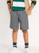 Old Navy Kids Boys Twill School Uniform Shorts At Knee Gray Size 12 Plus