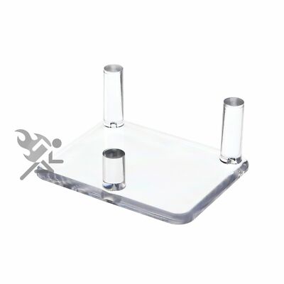 2.5'' Three-Peg Acrylic Display Stand for Fossils Minerals Rocks Geodes Qty: 3