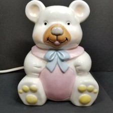 Lefton Teddy Bear Night Light Aroma Scent Fragrance Warmer Lamp 80s Vintage