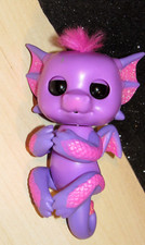 WowWee Fingerlings Glitter Dragon KAYLIN Purple 4.75" tall tested works EUC