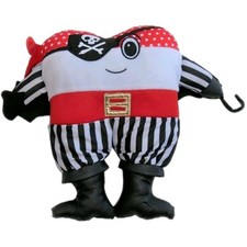 Snuggle Stuffs Plush Pirate Booty Tooth Fairy Pillow with Pocket, 11"