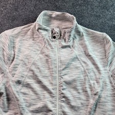90 Degree By Reflex Womens L Gray Full Zip Athletic Jacket Workout Running