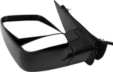 DRIVER SIDE POWER DOOR MIRROR; WITH DUAL GLASS; BLACK TEXTURED;