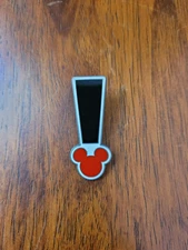 Trading Pin Black Exclamation Point Red Mickey Mouse Head Icon