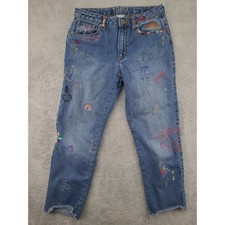 GAP Kids 1969 Grils Jeans Sz 14R Embroidered Ankle 50th Anniversary