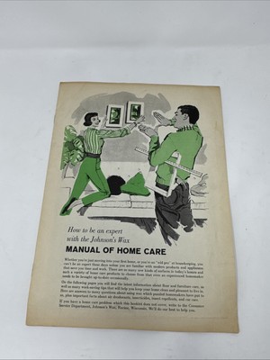 Johnson's Wax Manual of Home Care 1960s Johnson/s 197R7 Illustrated Booklet