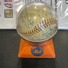 NY Mets circa 1972 Autographed Game Used Baseball Seaver Yogi Kranepool Koosman