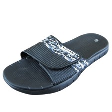 X-Team  Men Slide Sandals Black Synthetic Hook & Loop Size 11 Medium
