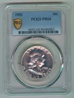 1951 U.S. FRANKLIN HALF DOLLAR - SILVER - KM#199 - PCGS SLABBED - PR64