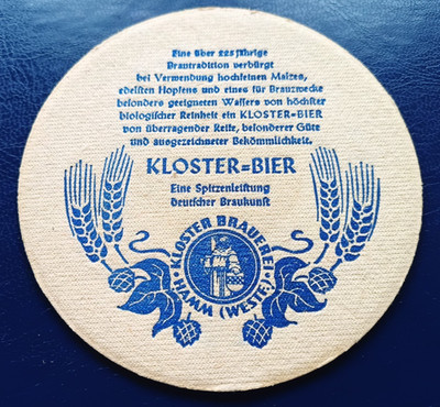 Beer mat brewery monastery beer Pröpsting GmbH Hamm Westf.