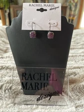 RACHEL MARIE DESIGN RMD Juno Purple Earrings Swarovski Crystals USA MADE!