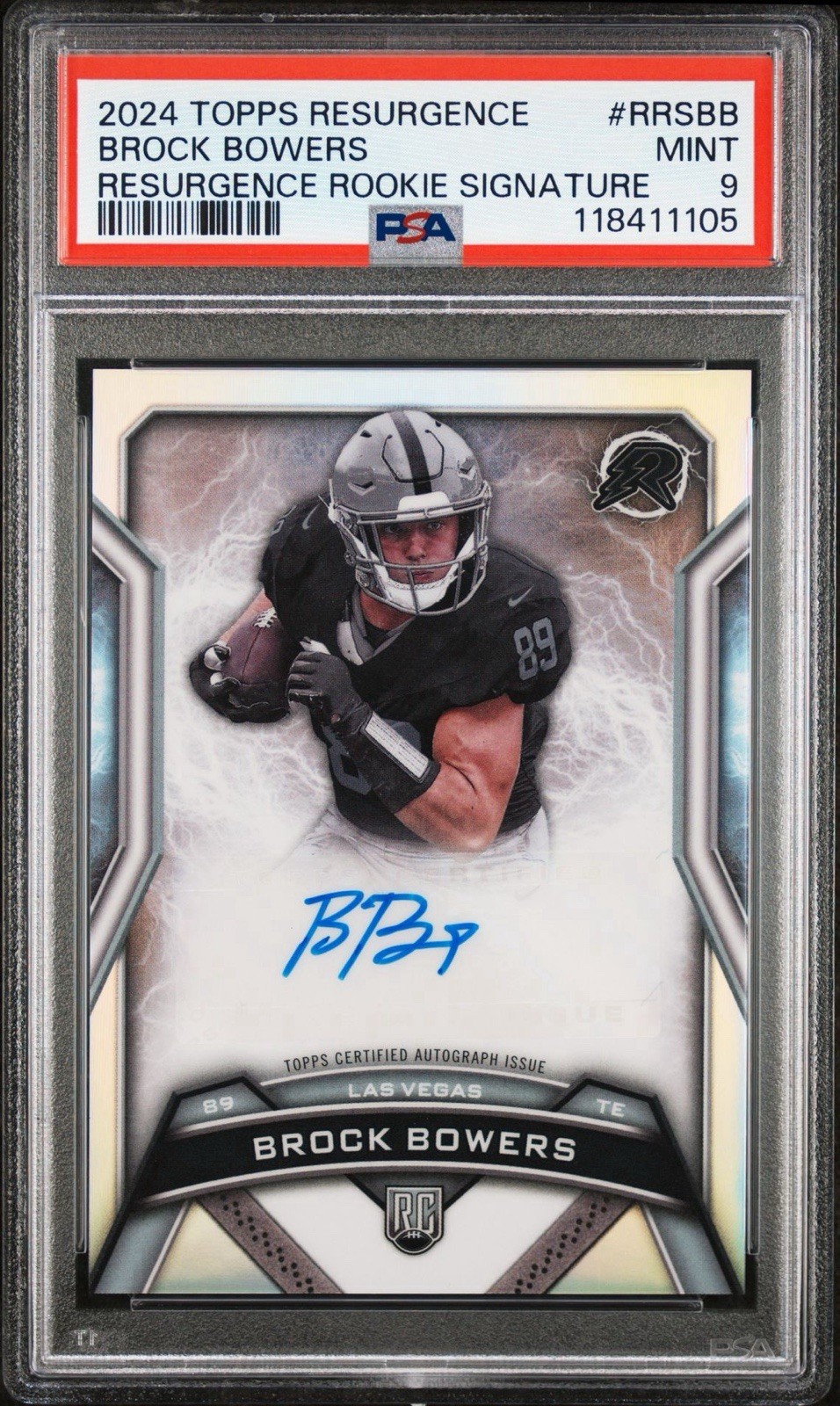 2024 Topps Resurgence - Brock Bowers Rookie Signatures RRS-BB - PSA 9