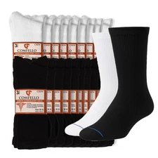 3-12 Pairs Men Circulatory Diabetic Crew Socks for Men Cotton Socks 9-11 10-13
