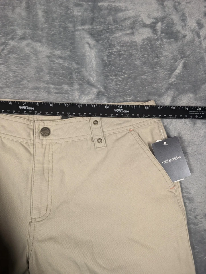 Pantalones capri Harley-Davidson para mujer 12 caqui cargo algodón bordado anillo en D Foto 2 de 4