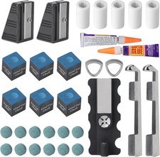 Pool Cue Repair Kit 30 Pieces Includes Tips F...
