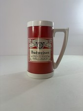 Vintage Budweiser Beer Thermo-Serv Insulated Mug Made in USA