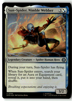 Magic the Gathering MTG Marvel's Spider Man 0154 Sun-Spider, Nimble Webber Foil