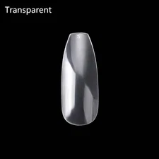 500pcs Long Coffin Ballerina Full Cover False Nail Tips 10 Sizes Acrylic Nails