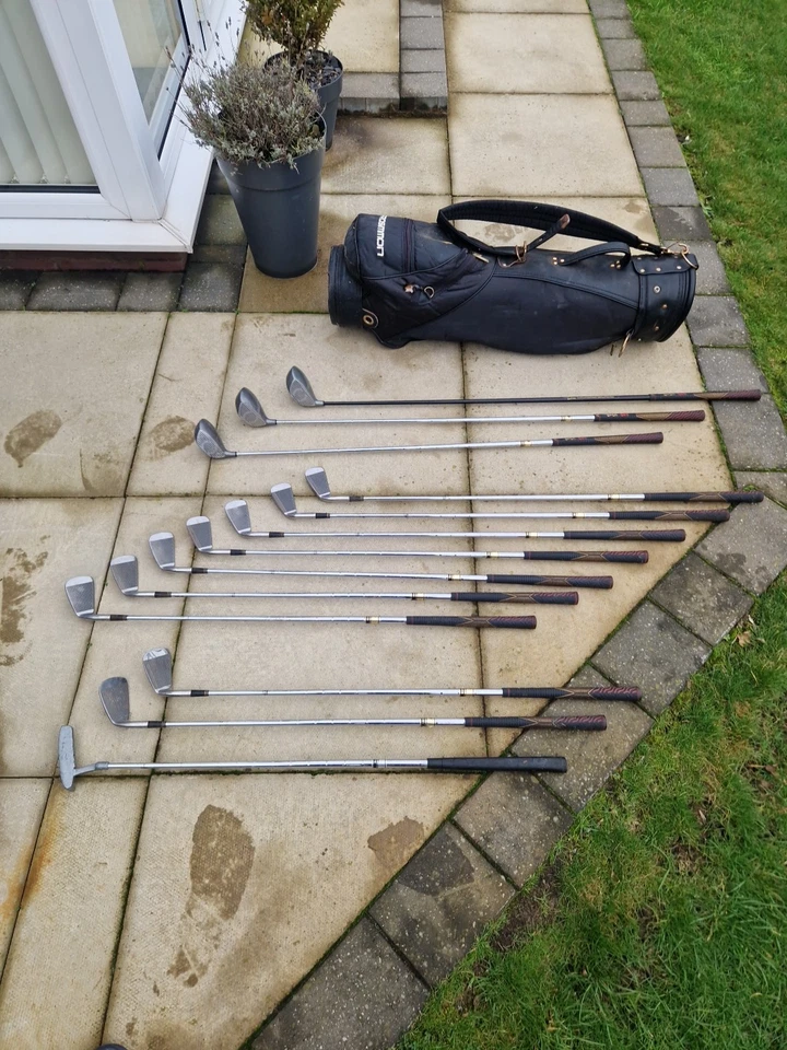 Full Set R/H Prosimmon Pro Gold Golf Clubs & Bag Excellent Starter Set See Desc - Image 3 of 4