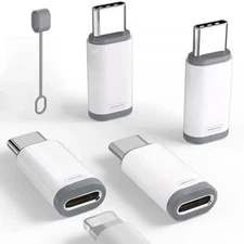 4 Pack for iPhone 15/16 Pro/16 Pro Max/Plus,Samsung Lightning to USB C Adapter