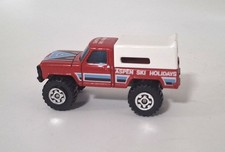 Matchbox 4X4 Colorado Pick-Up Truck Camper Top Aspen Ski Holidays 1981 Red