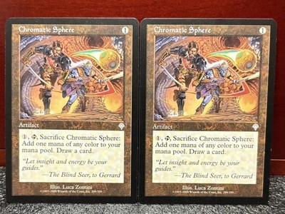 MTG Invasion ***2x*** {{{ Chromatic Sphere }}} 299/350~Uncommon~L@@K