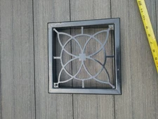 Vintage Square  Cast Iron And Metal Heat Grate