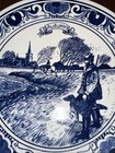 Delfts Blauw Dutch Blue Delft Wall Plate Seasons Autumn  Holland Schoanhaven 8” — photo 2