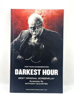 Darkest Hour (2017) FYC Screenplay Book Signed by Anthony McCarten & Joe Wright