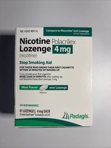 Padagis 4mg Mini Lozenge Mint Flavor  81 Ct