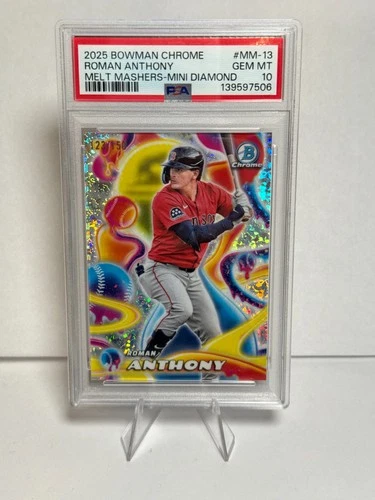 2025 Bowman Chrome ROMAN ANTHONY Melt Mashers Mini Diamond #'d /150 - PSA 10