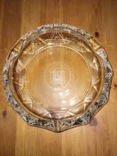 Vintage Marketing Ashtray Clear Glass Federal 1ST 1976 Assets $ 2 Bilion Heavy