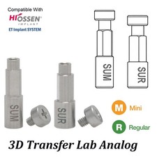 Dental Transfer 3D Mini/Regular Lab Analog fits Hiossen Osstem Implant Replica